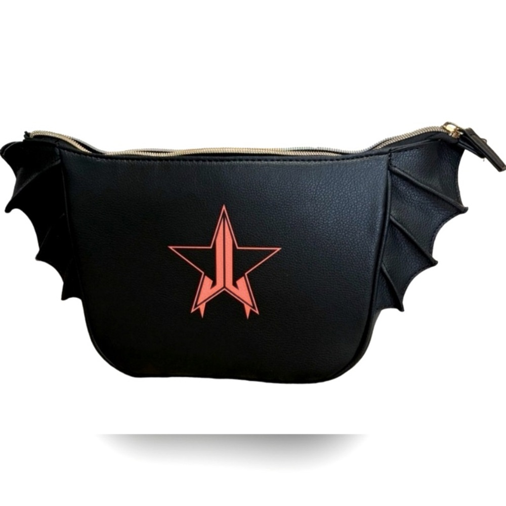 Jeffree Star BATWING Make Up Bag BLACK ORANGE